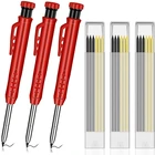 Набор столярных карандашей с цветнымичерными стержнями, инструмент для карандашей, встроенная точилка, механический маркер для карандашей с глубоким отверстием