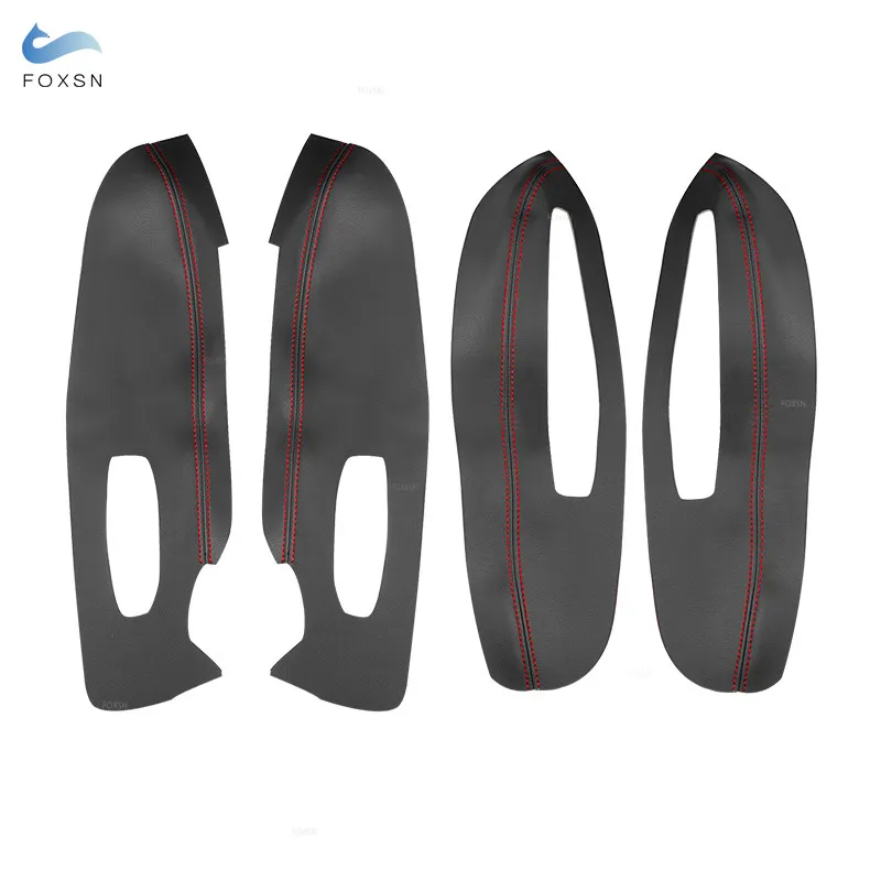 Car-styling Microfiber Leather Interior Door Armrest Panel Cover Trim 4pcs with Mount Fittings For Renault Kadjar 2016 2017 2018 |