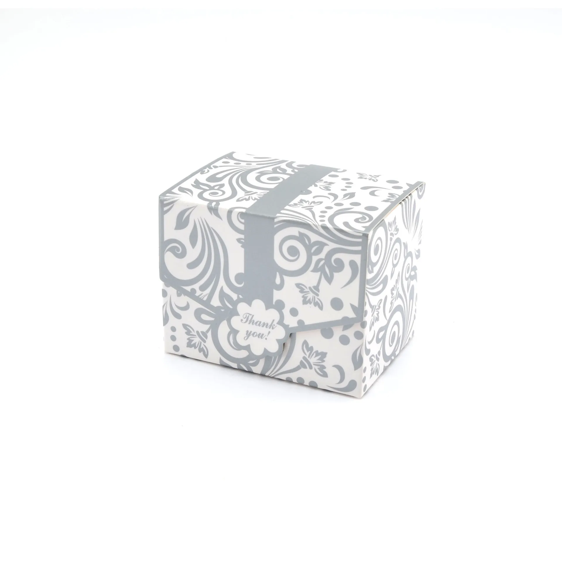 Свадебная коробка для сладостей с декоративным узором и спасибо Печатные