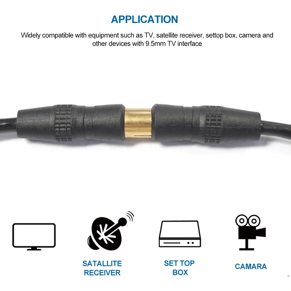 Vmade 1 м черный RF коаксиальный кабель разъем используется в DVB T ТВ адаптер