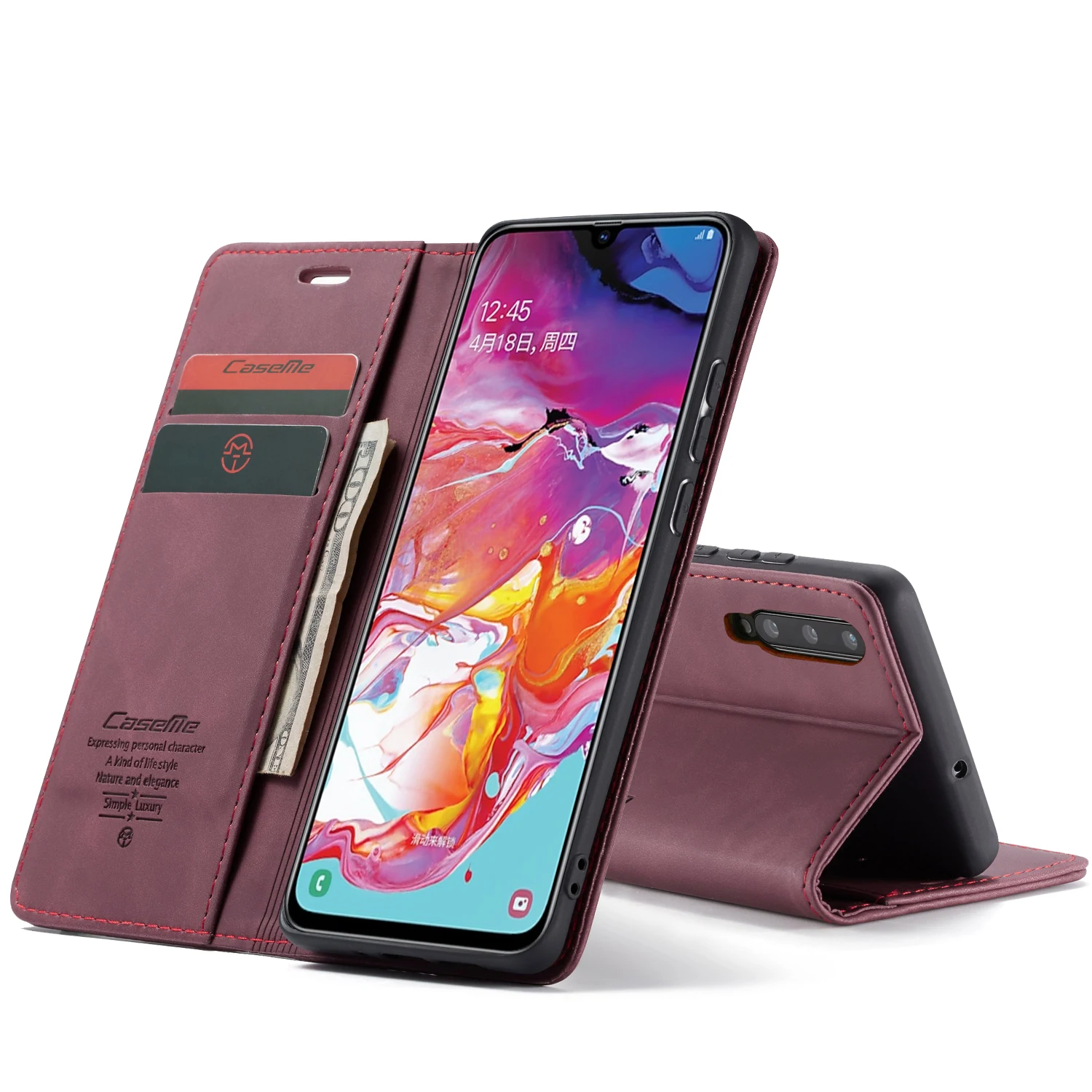 Магнитные застежки для бумажника чехол для samsung Galaxy A70 роскошный винтажный Матовый кожаный чехол для телефона samsung A70 A 70 Обложка для книги