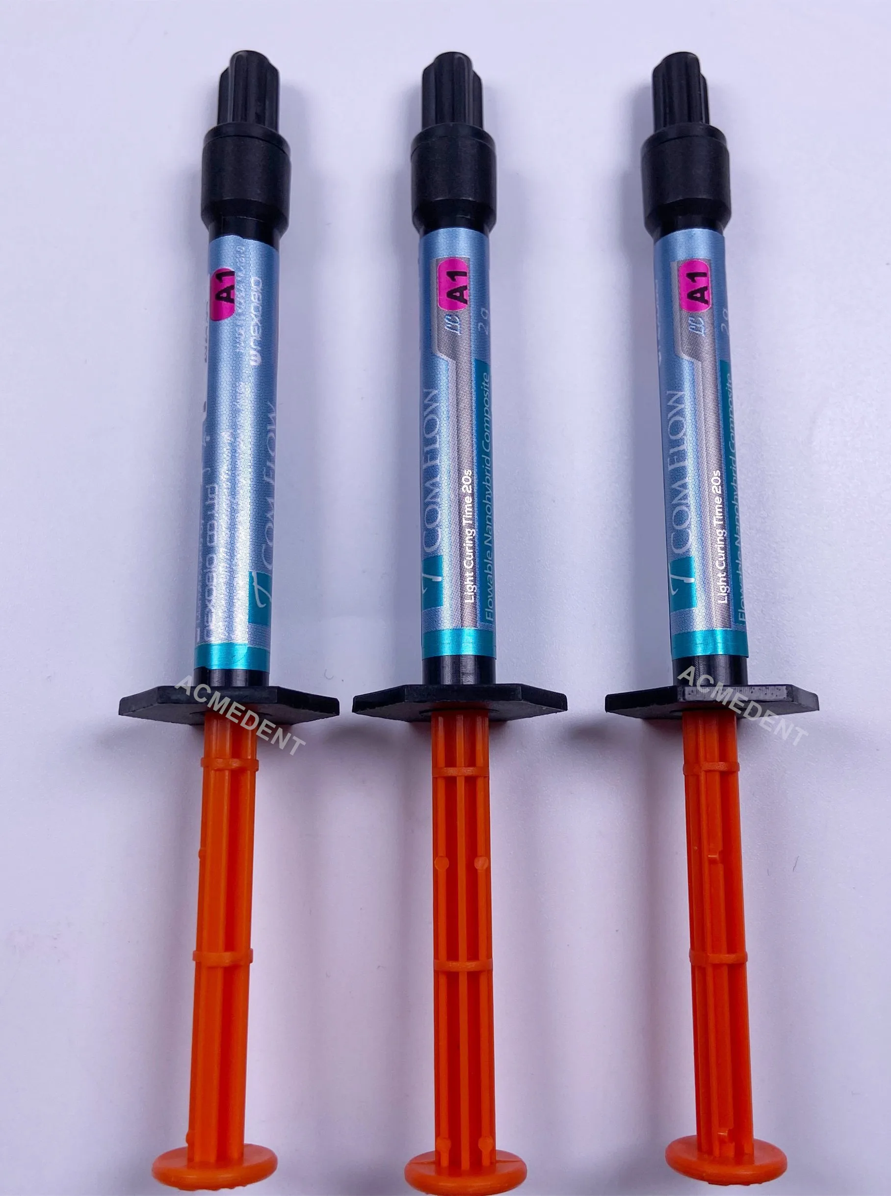 

Dental COM Flow Composite A1 Flowable Resin Invasive Cavity Light Cure Curved Dispensing Tips