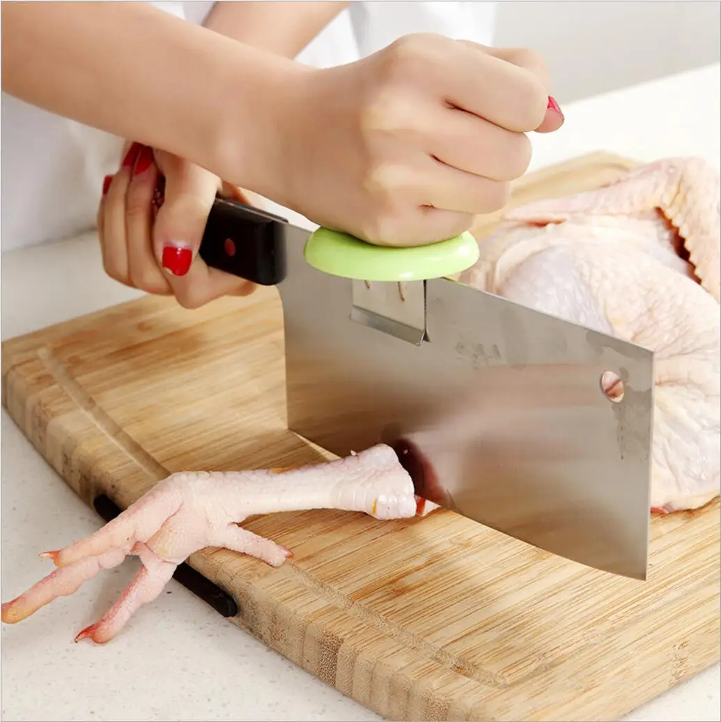 

vegetable cutting aid Stainless steel bone-assisted artifact Blade back knife blade knife holder kitchen Supplies Tools H0554