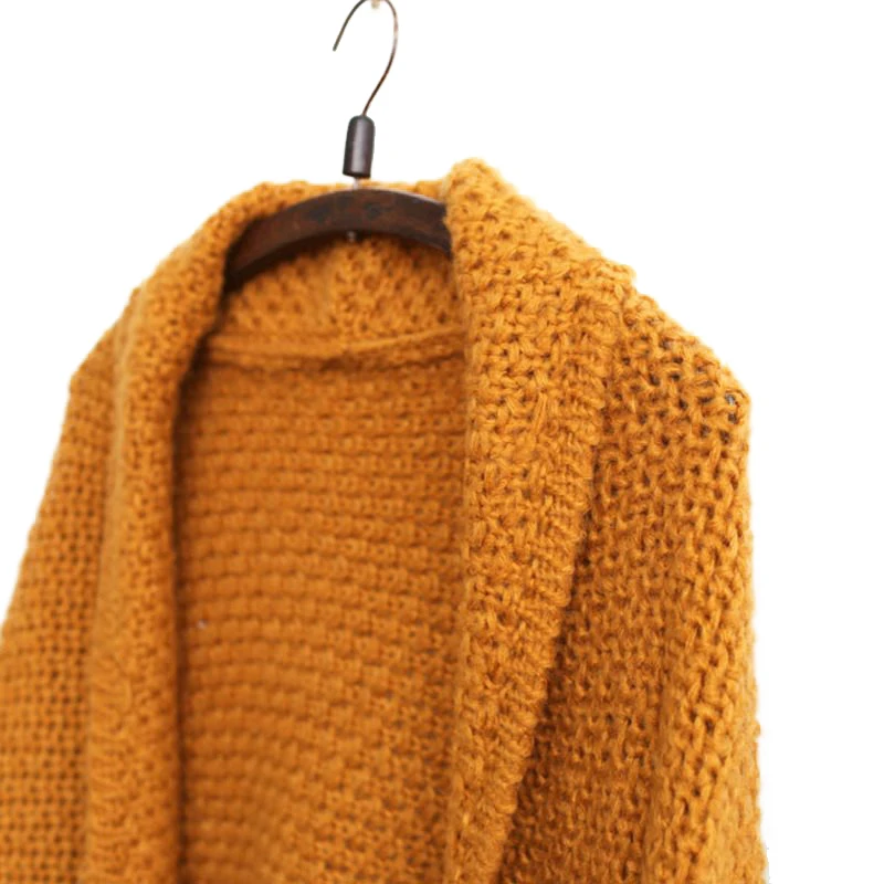 Осенний кардиган Женский вязаный свитер Кардиган с длинным рукавом женский