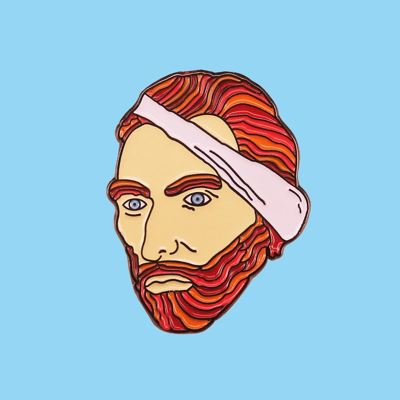 

Van Gogh Self-Portrait Enamel Brooch Pins Badge Lapel Pins Brooches Alloy Metal Fashion Jewelry Accessories Gift for Friends