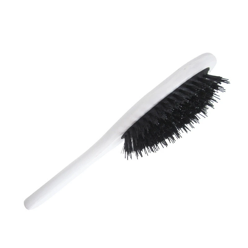 Белая овальная длинная щетина кабана расческа для волос Антистатическая массажа