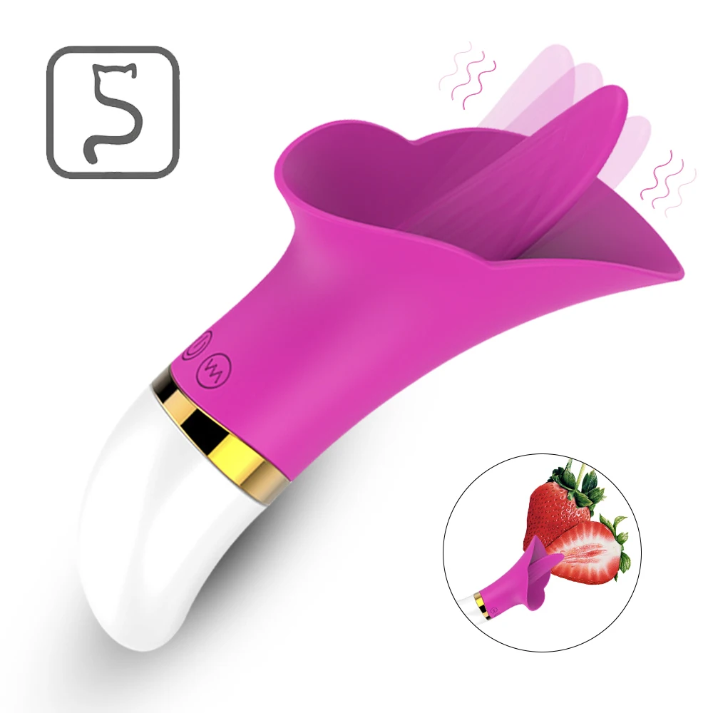 Лизающий Женский Вибратор товары для точки G и клитора взрослых язык женские