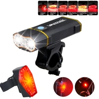 usb rechargeable handlebar headlight front bike light 2x xm l t6 led lamp built in rechargeable battery for cycling