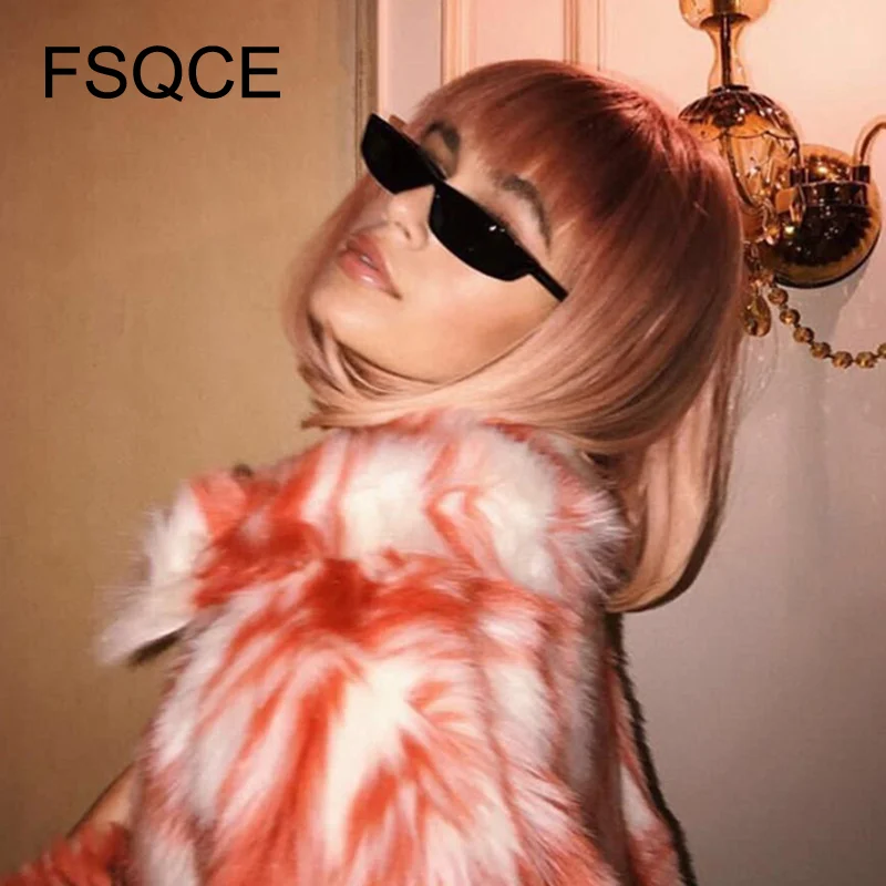 Vintage Rectangle Sunglasses Women Brand Designer Small Frame Sun Glasses Retro Black Eyewear Narrow Sunglass Weird UV400 | Аксессуары