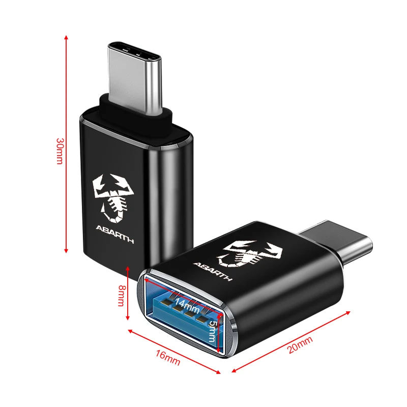 Адаптер USB Type C OTG Женский переходник с мужского на Micro Type-c для Lada VESTA Niva Kalina Priora Granta