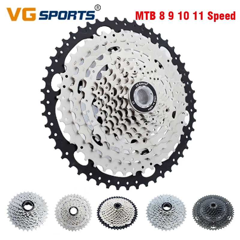 

VG Sports MTB Cassette 32T 36T 40T 42T 46T 50T 52T Mountain bike Freewheel Cassette 8 9 10 11 Speed Shimano HG Freehub Body K7