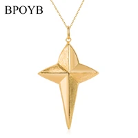 bpoyb luxury men womens saudi gold filled necklace wholesale big star pendant chain dubai african jewelry party wedding gift