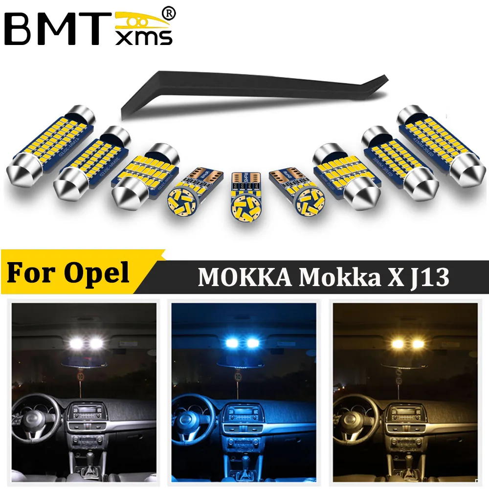 BMTxms 14 шт. фонарь для освещения карты номерного знака Canbus Vauxhall Opel MOKKA Mokka X J13
