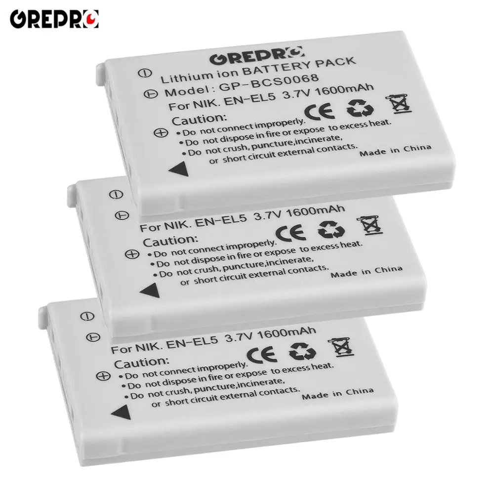 Аккумулятор 1600 мА · ч EN-EL5 EN EL5 ENEL5 для Nikon Coolpix 3700 4200 5200 P80 P90 P100 P500 P510 P520 P530 P5000 P5100 L50 S10s