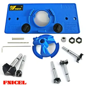 Направляющая для сверления Forstner, инструмент для резки дерева, столярных работ, 15-35 мм, 5 насадок