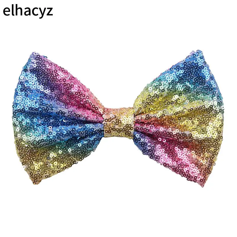 10 шт./лот 7 &quotсупер большой грязный блесток банты повязка на голову 54 Цвета бант