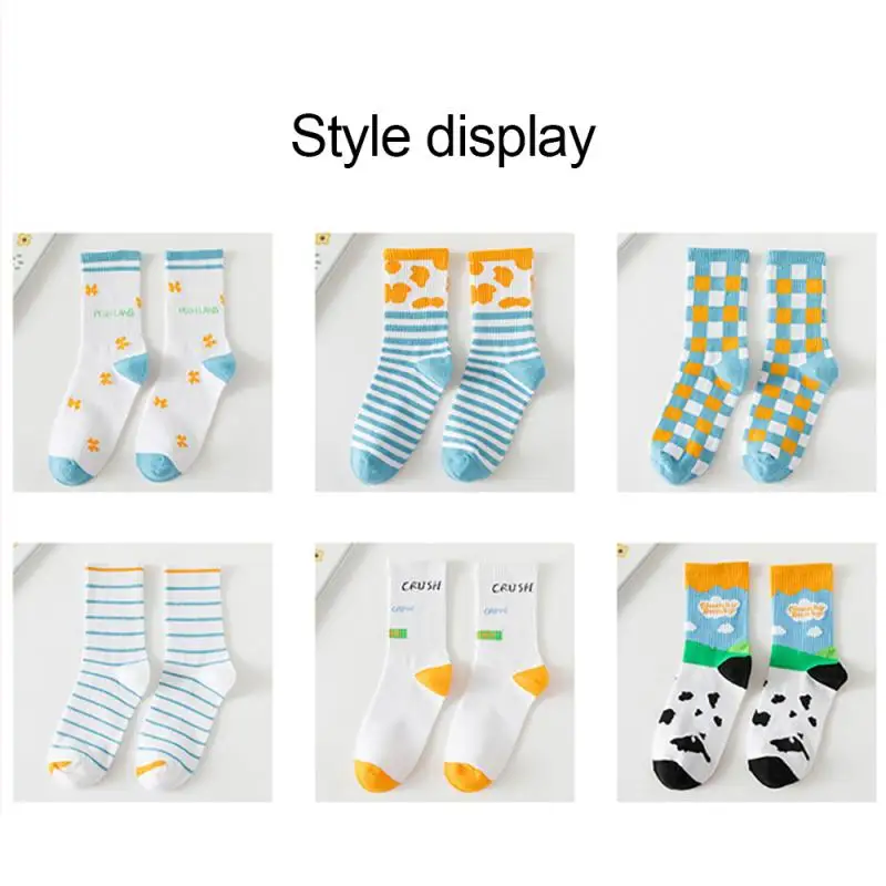 Носки хлопковые для девочек и взрослых модные брендовые с круглым вырезом фермы