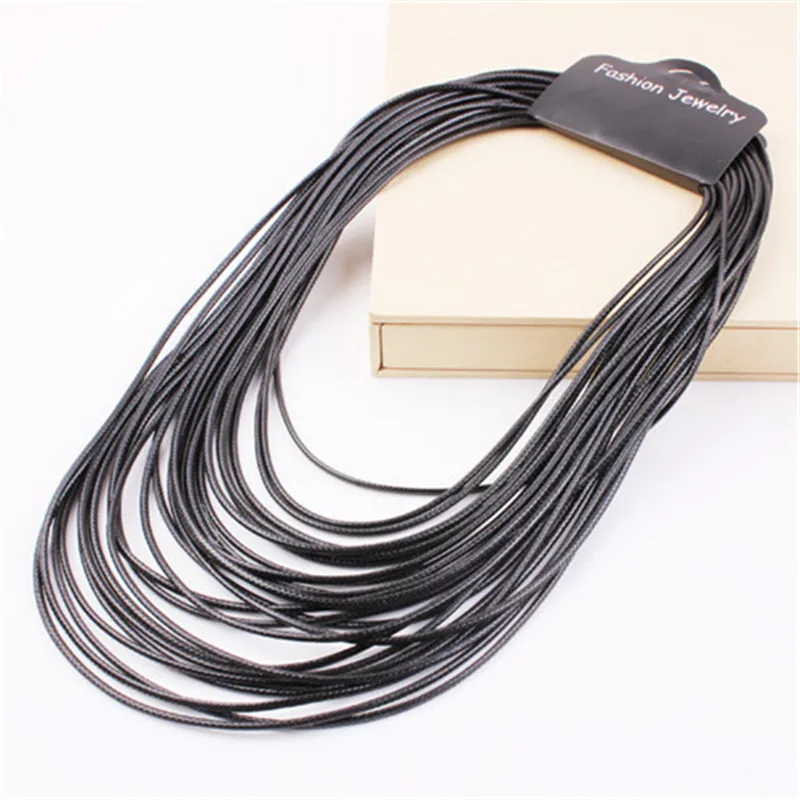 AE CANFLY модные Многослойные Цепочки и ожерелья Веревка колье Биб себе длинные для