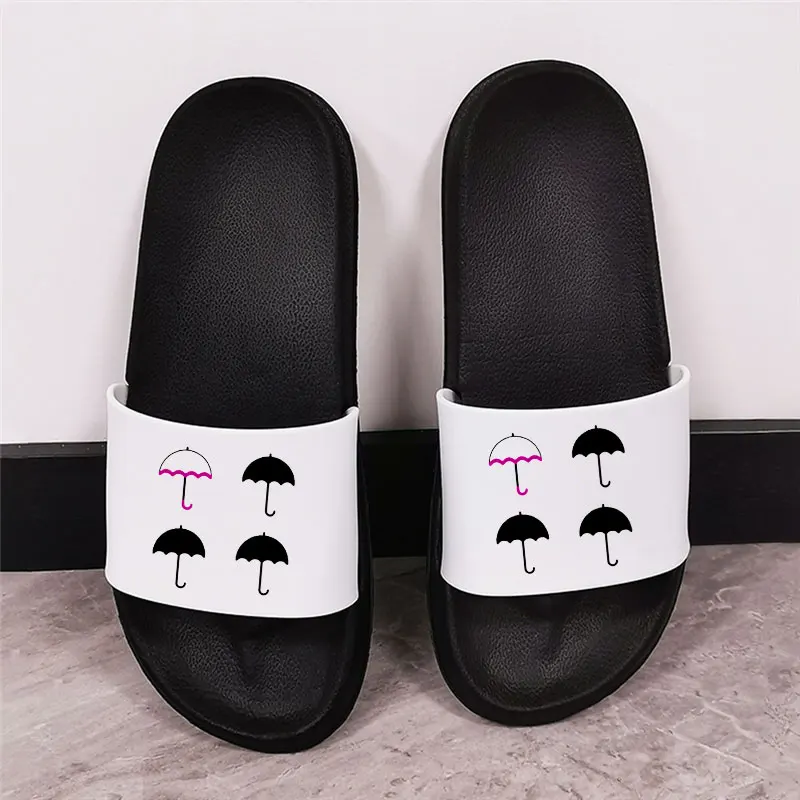 

Women shoes Home Slippers Summer umbrella pattern indoor slipper Beach Slides Open Toe Sandals Non-slip flip flop ladies shoes
