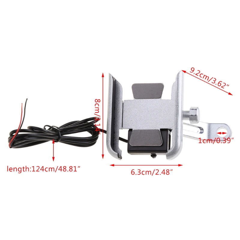 12v 360° bicycle waterproof motorcycle mirror phone mount holder with usb charger for samsung 4 6 5inch mobile cell phone free global shipping