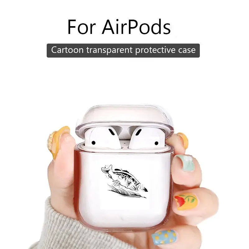 Чехол для AirPods 1/2 pro защитный чехол беспроводной наушников LARGEMOUTH BASS Funny