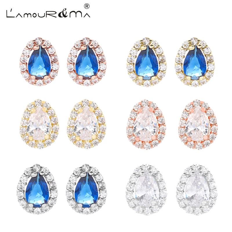 

L 'Amour&Ma's Simple Fashion Luxury Stud Earrings For Women, Drop Circle Square Heart-Shaped Allergy-Proof Vintage Jewelry Gifts