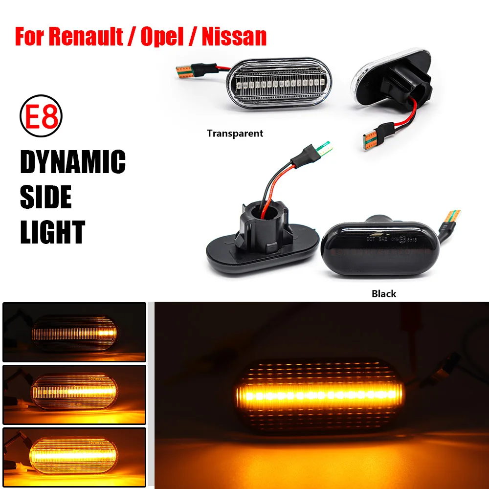 2Pcs Voor Renault Megane 1 Clio1 Kangoo Espace Smart Voor Nissan Movano Opel Dacia Led Dynamische Richtingaanwijzer Lamp side Marker Licht 2Pcs Voor Renault Megane 1 Clio1 Kangoo Espace Smart Voor Nissan Movano Opel Dacia Led Dynamische Richtingaanwijzer Lamp side Marker Licht