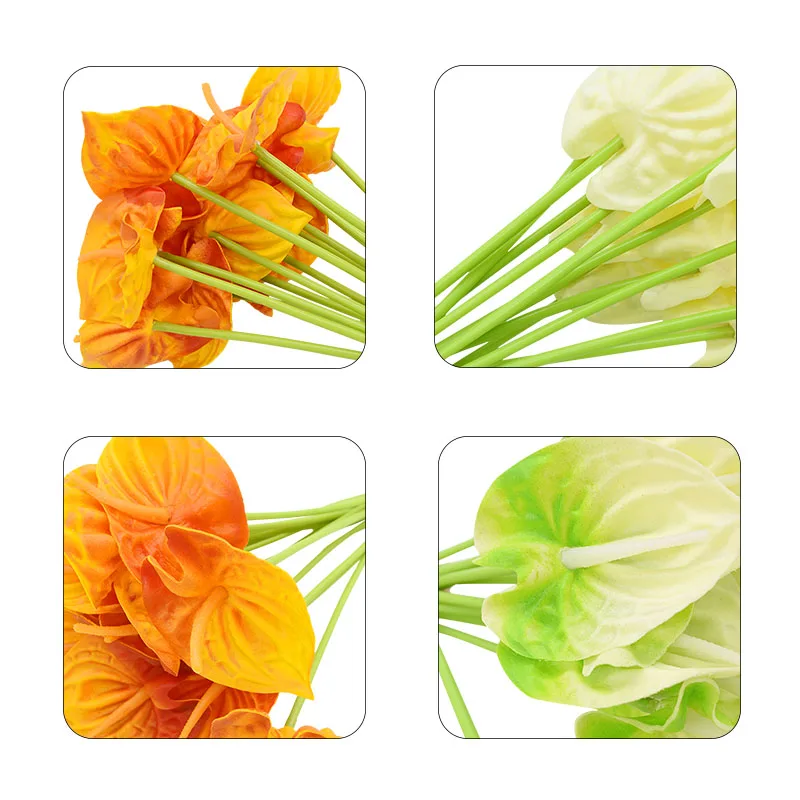 5 шт. искусственная Калла Лилия Букет из искусственных зеленых растений | Дом и