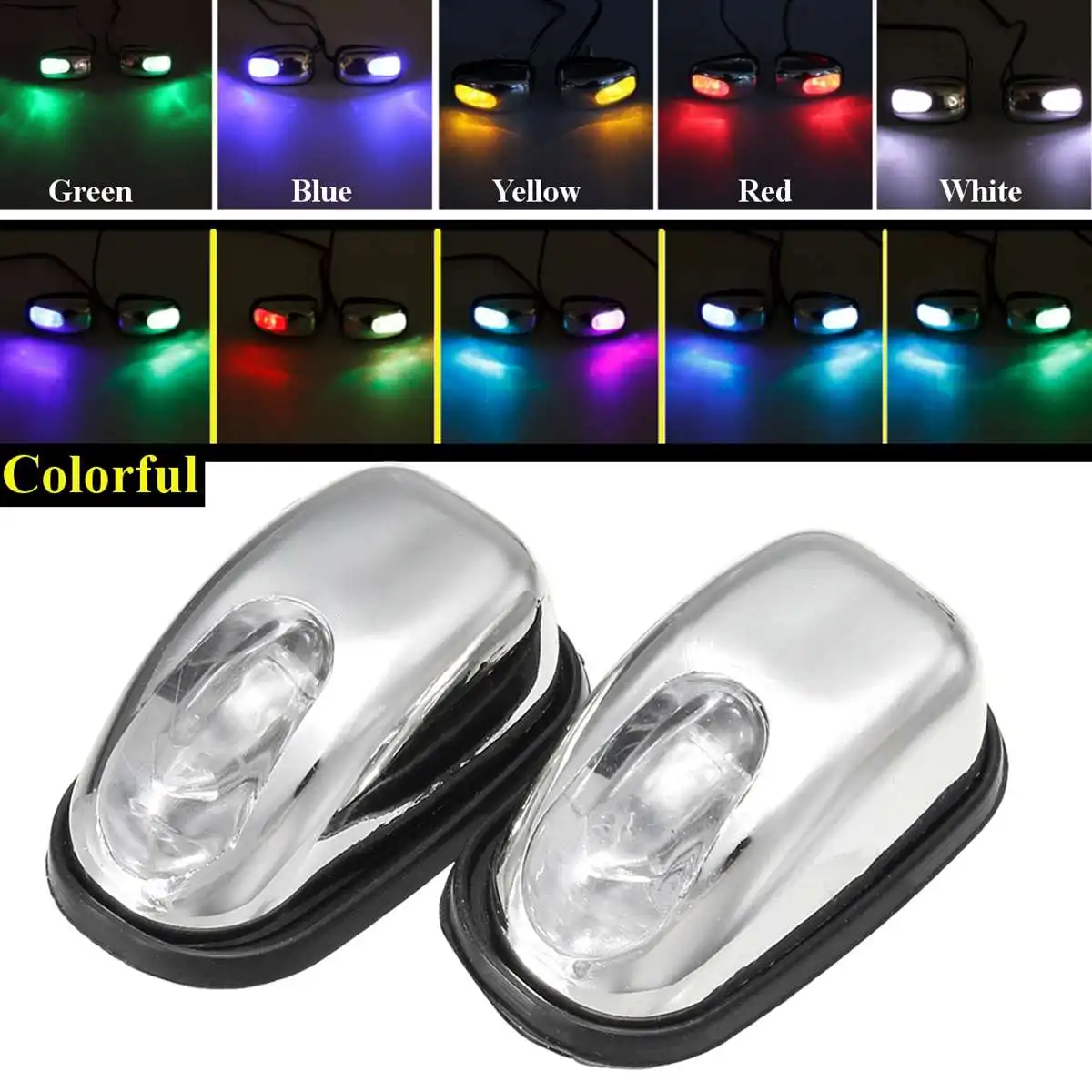 1 пара стайлинга автомобилей Универсальный светодиодный светильник лампа