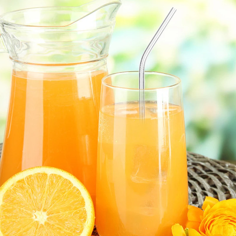 8 шт./компл. 215 мм Экологичные Многоразовые цветные прямые трубки/согнутые трубки