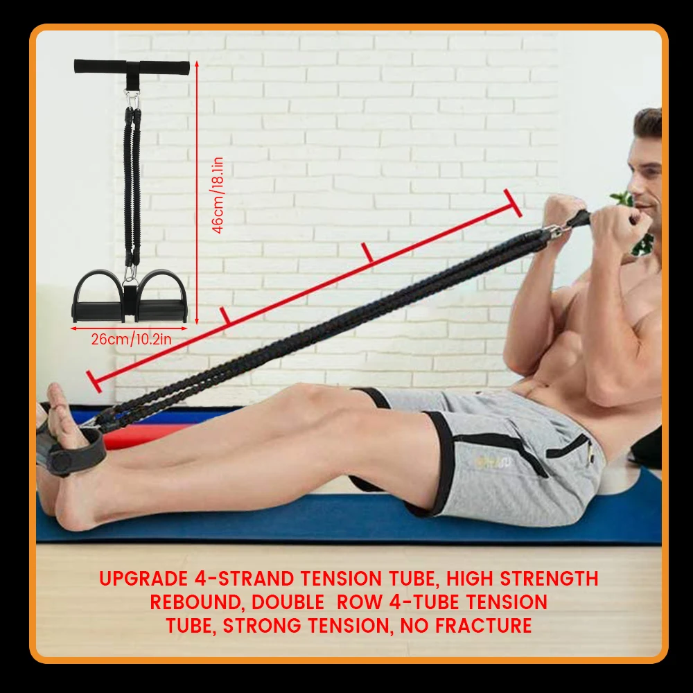 

4 Tubes Resistance Bands Fitness Elastic Pull Ropes Exerciser Rower Belly Home Gym Sport Elastic Bands Workout Fitness Equipment