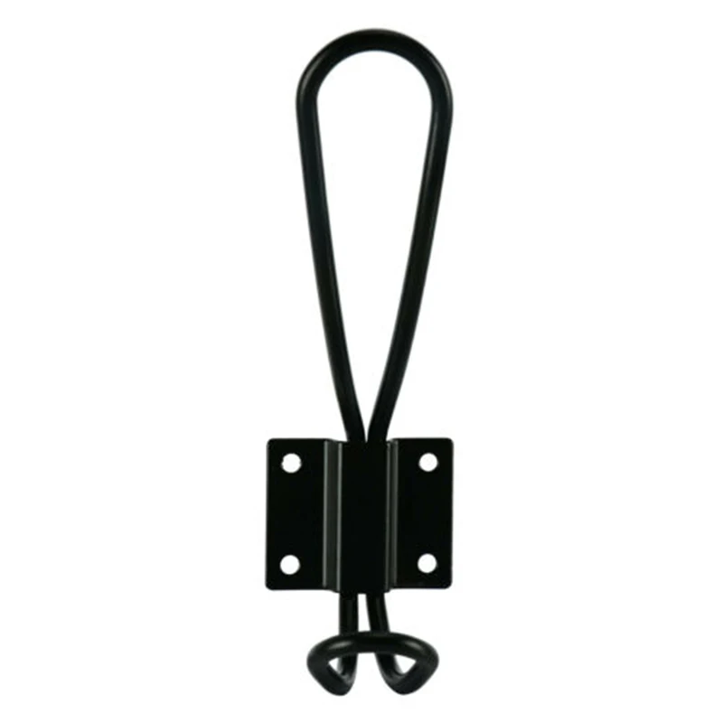 

12PCS Black Hooks Wall Mounted Rustic Double Coat Hangers With 48PCS Screws