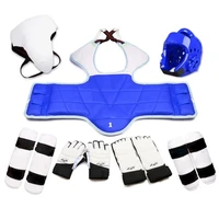 five piece set taekwondo helmet armor kickboxing guantes de boxeo boxing glove capacete taekwondo equipment wtf foot gloves