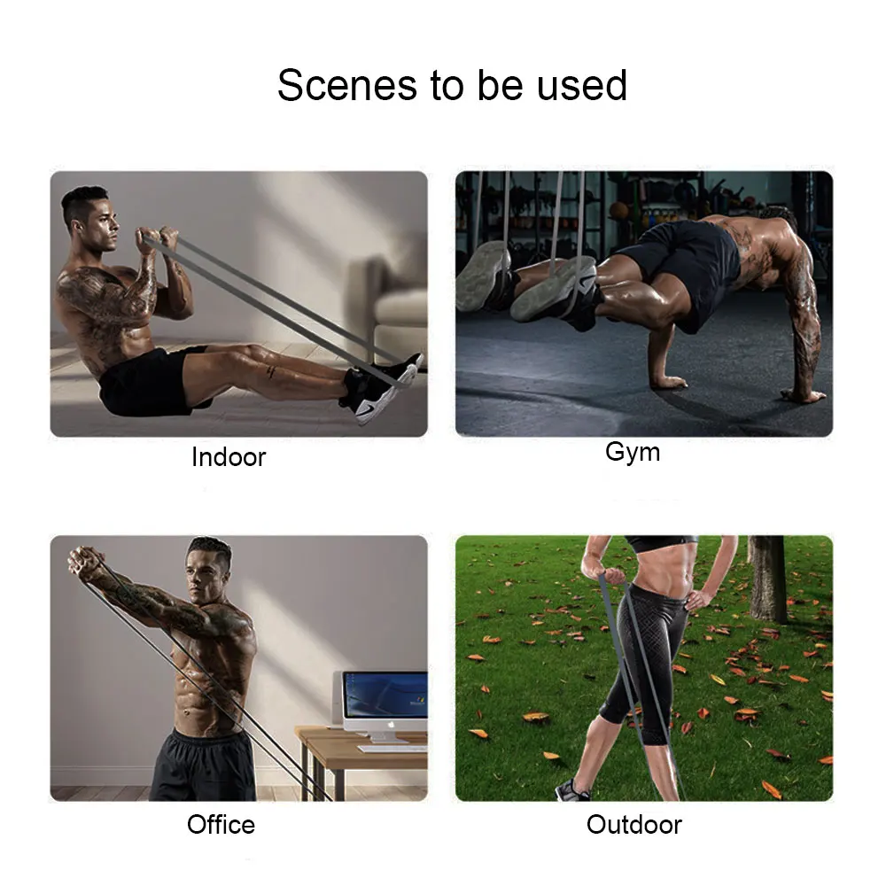 

Non-slip Anti-fracture Yoga Fitness Equipment Buttocks Exercise Elastic Band 2m Long Resistance Band Suit Fitness Rally Band