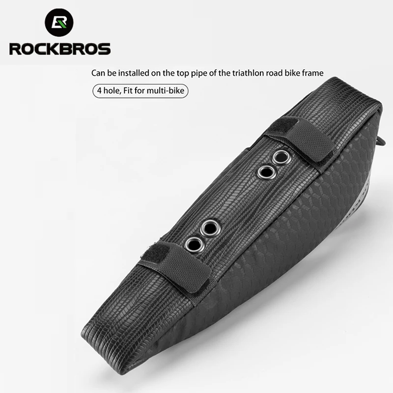 ROCKBROS сумка для велосипеда Сверхлегкий мини размер Топ передняя Труба рама треугольная сумка портативный водоотталкивающий MTB дорожный велосипед сумка Паньер