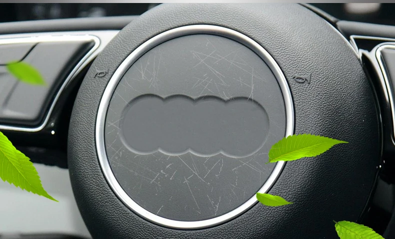 Для Audi A1 A3 A5 A4 A6 A7 A8 S3 S4 S5 S6 S7 Q3 Q5 Q7 TT углеродное волокно руль эмблема 3D автомобиля наклейки Средства для укладки волос