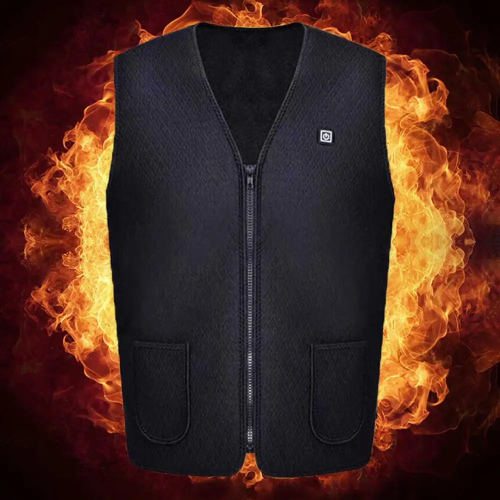

Hot Sales Electric Heating Vest USB Charging Winter Cold-Proof Warm Heating Clothes for Men and Women 40P