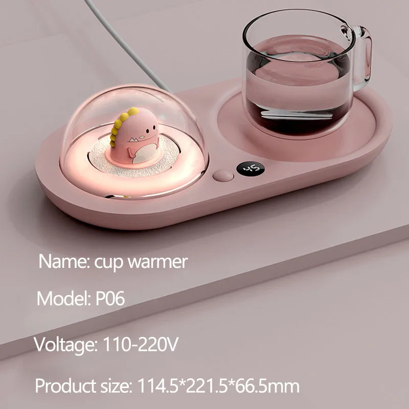 

20W Cup Heater Cup Warmer Mug Heating Coaster 3 Gear Smart Thermostatic Heating Pad Coffee Milk Tea with Aromatherapy Function