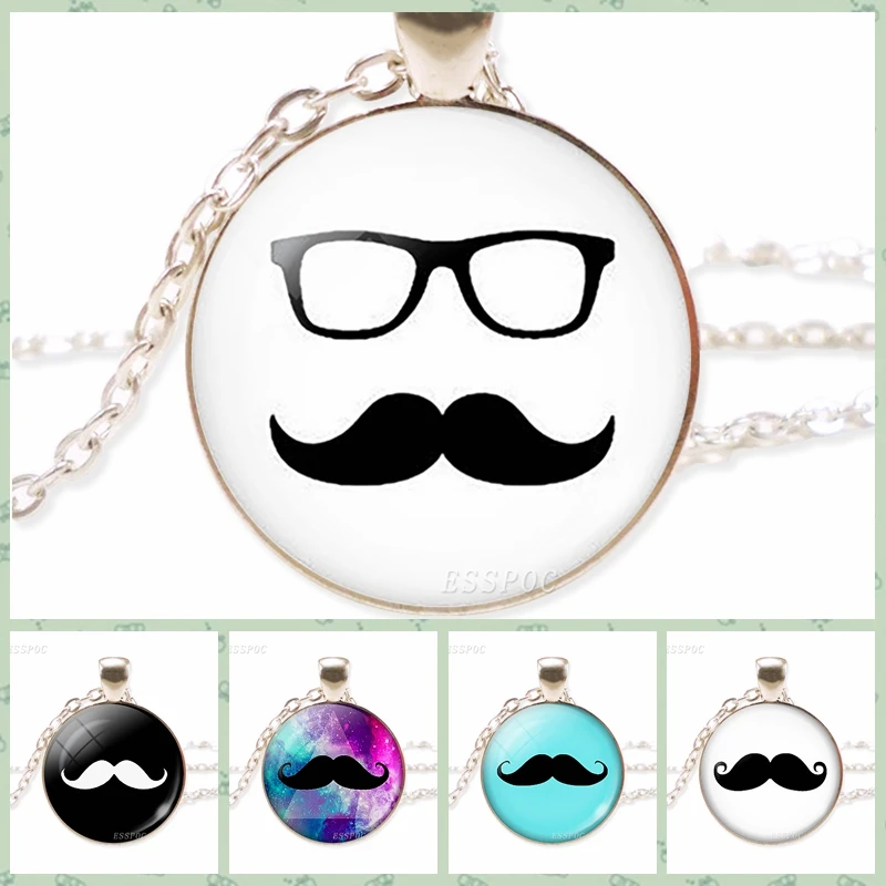 Усы с очками хипстерская Подвеска Ожерелье для хипстеров забавные усы ювелирные