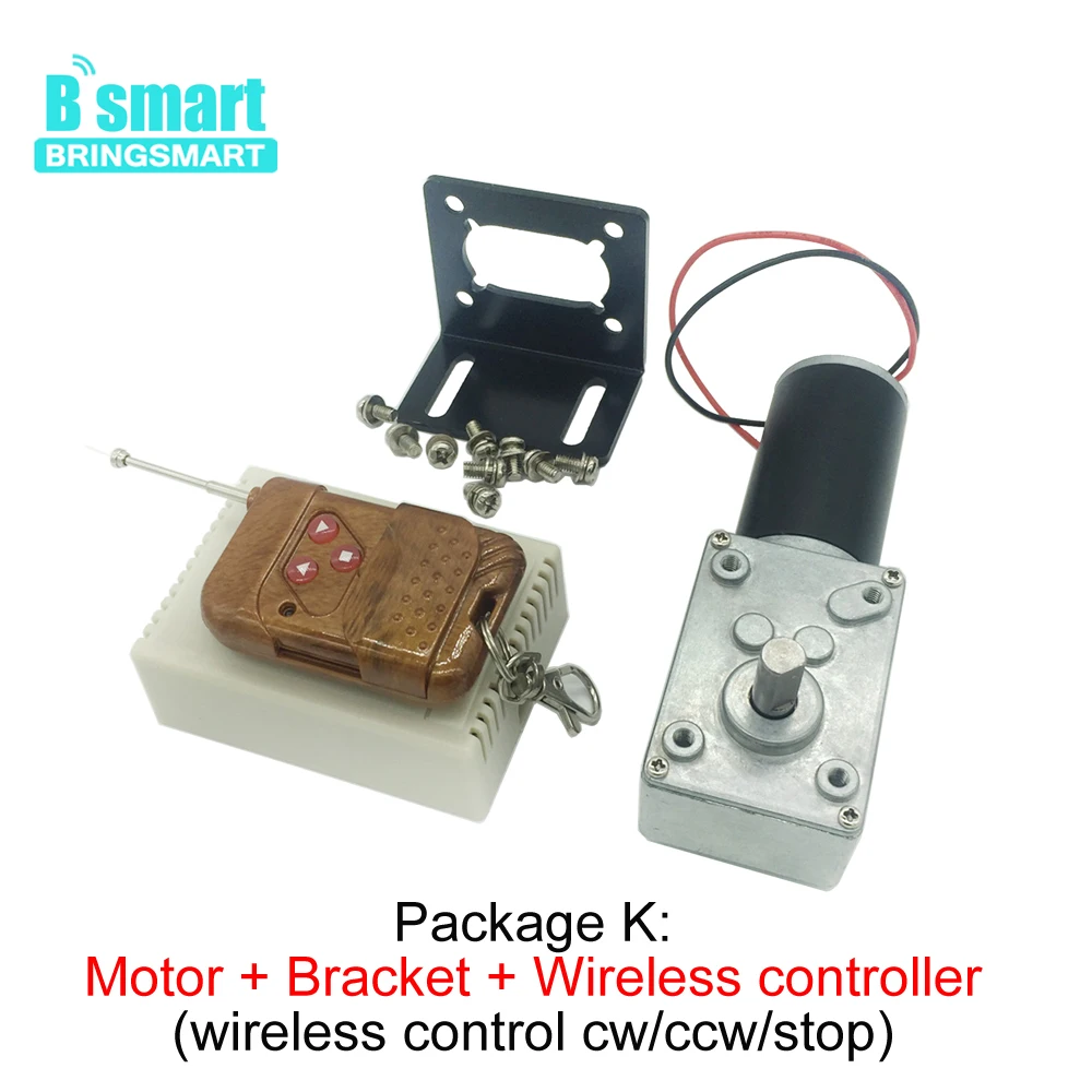 BringSmart A58SW31ZY 12V 27 об/мин червячный мотор-редуктор 60kg. См высокий крутящий момент D вал 12 вольтового источника электропитания постоянного тока с поворотным столом двери с встроенной функцией спуска затвора