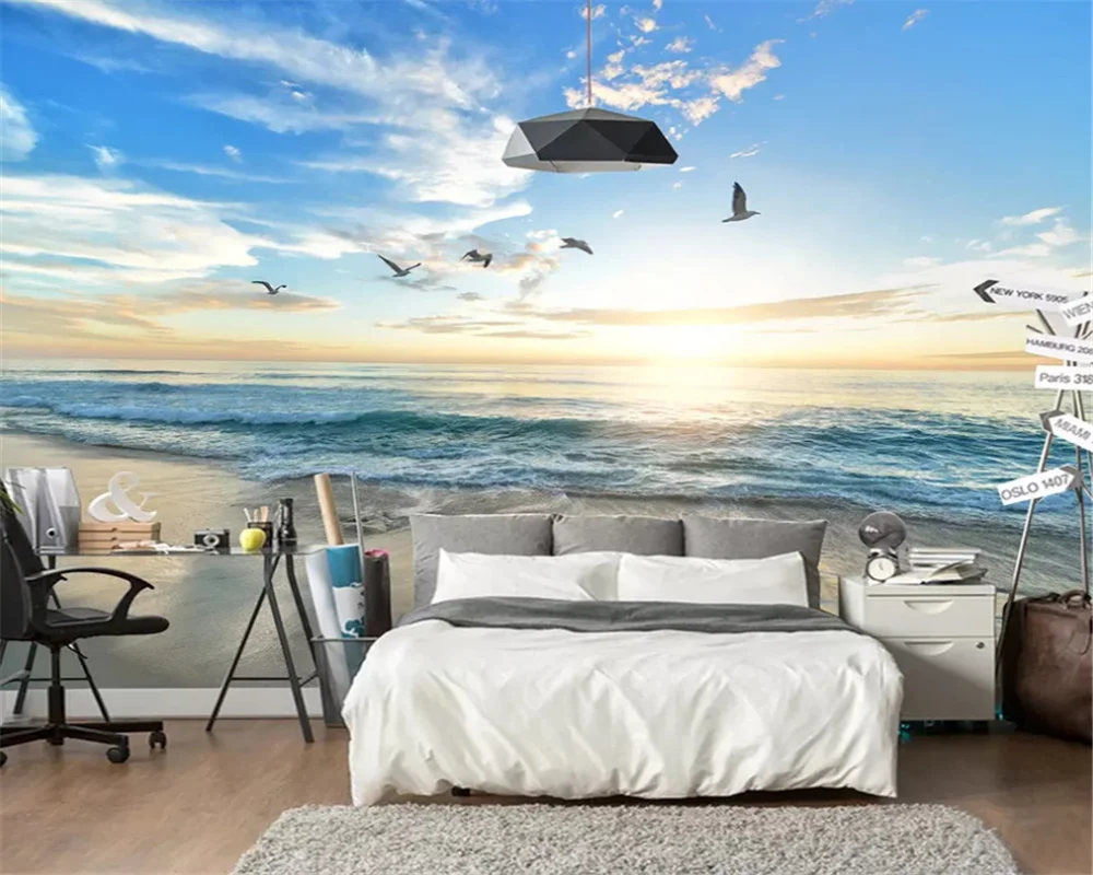 Beibehang современный скандинавский Ландшафтный Декор на заказ картина для гостиной