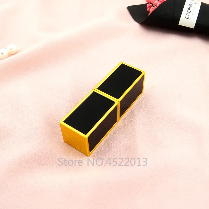 

10/30/50pcs 12.1mm White Black Hold Side Square Empty Lipstick Tube Lip Balm Container Lipstick Shell Packaging Cosmetics