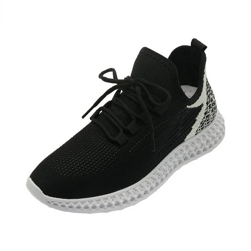 

Women's Sports Shoes 2021 New Breathable Knitted Women's Shoes Tide Students Running Sports Shoes Women's Fitness Casual Shoes