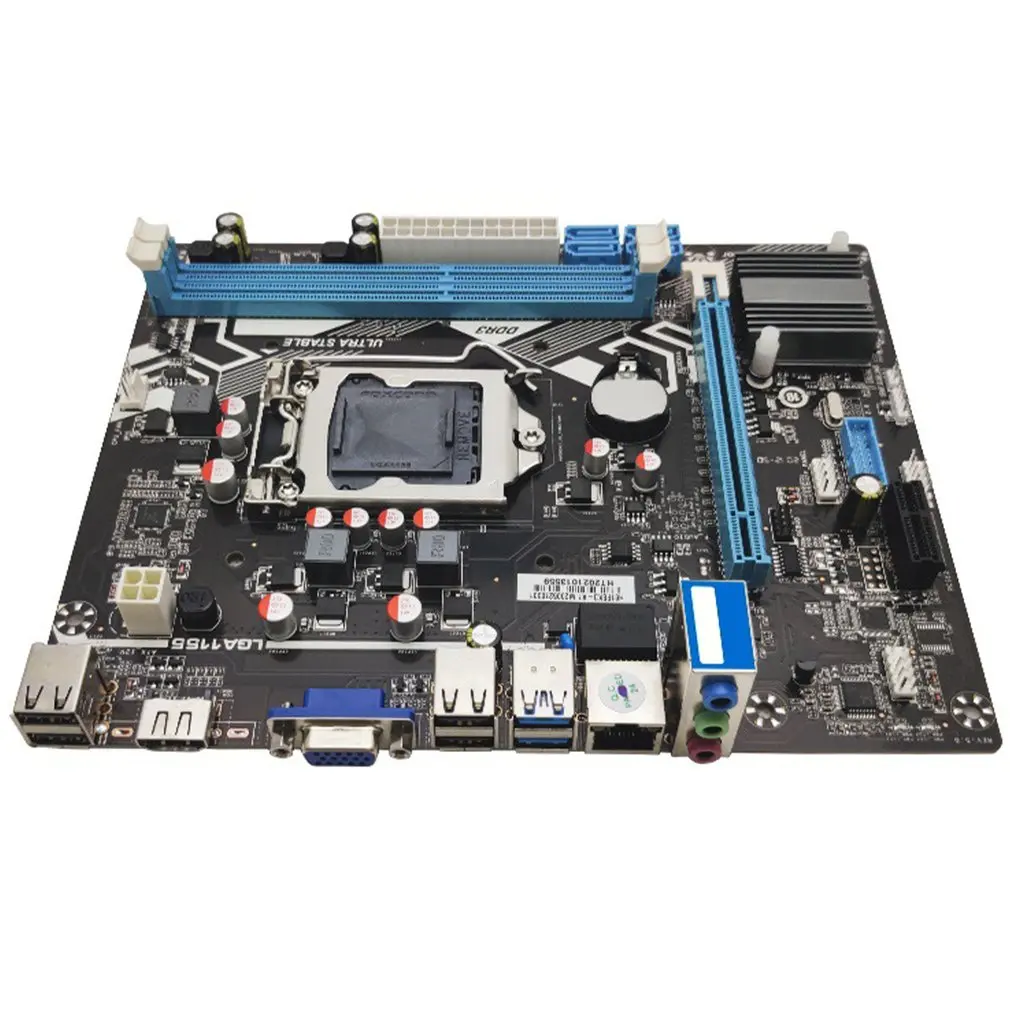 

H61 LGA 1155 твердотельная материнская плата VGA + HDMI совместимая с двумя выходами материнская плата для компьютера Поддержка памяти DDR3 4 USB2.0