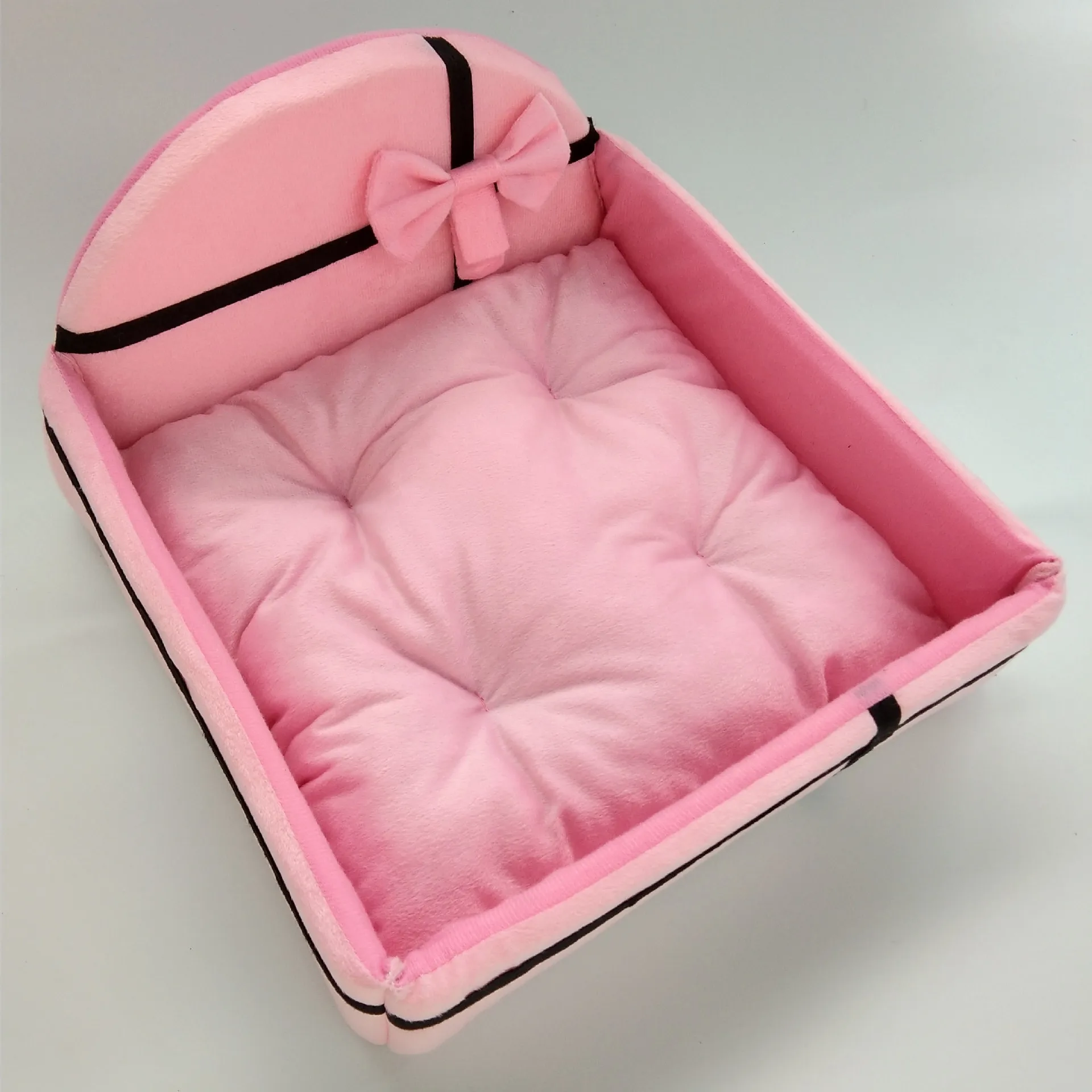pink Милая подушка для домашних животных, кошек, собак, домик-гнездо с ковриком, теплая маленькая, средняя, большая, для домашних животных, съемный матрас, кровать для кошек, собак, щенков, питомник - Цвет: pink