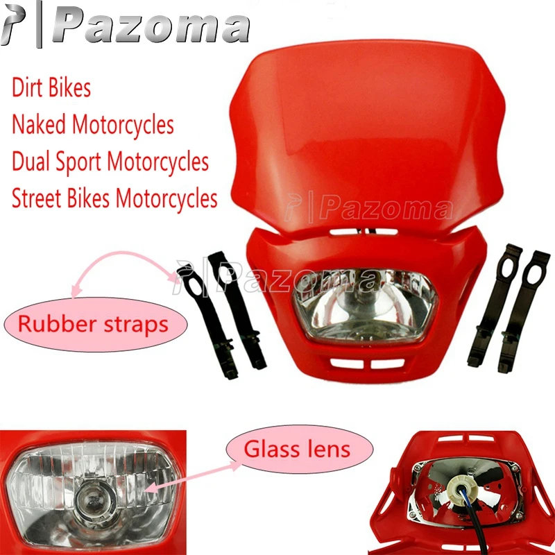 Фара для мотокросса Enduro MX красная фара обтекатель Honda CRF XR CR CRM 125 250 450 FMX650 CRF230F