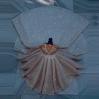 Блестящее свадебное платье с бисером для невесты, сексуальное блестящее длинное свадебное платье с V-образным вырезом без рукавов со шлейфом, размера плюс бальное платье Дубай