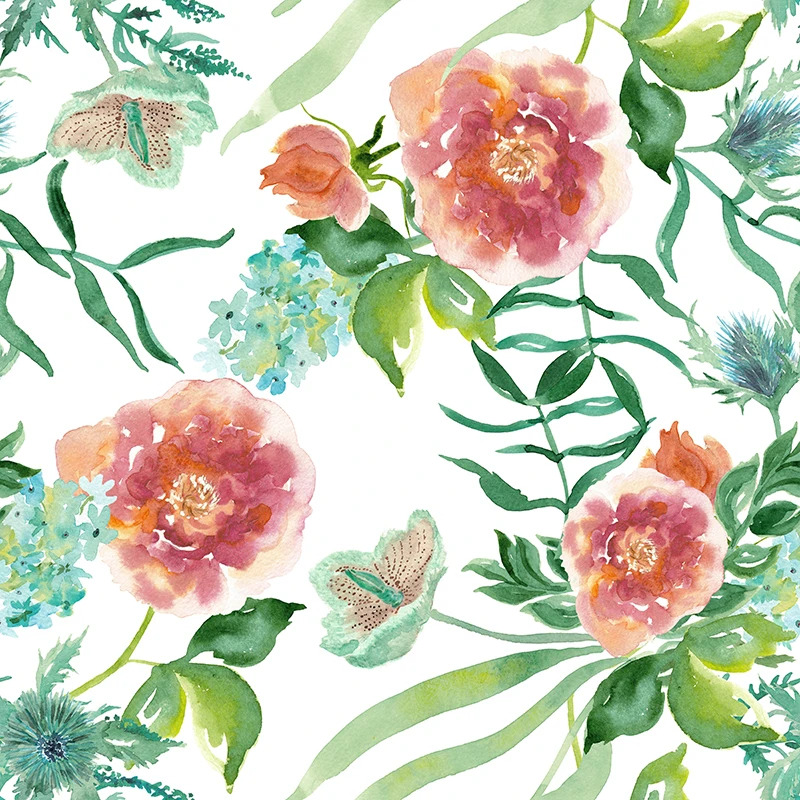 Тонкая эластичная обивка из полиэфирной ткани на заказ с цифровой печатью розы