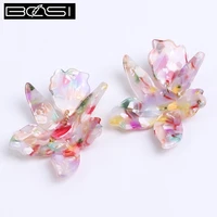 women flower earrings fashion jewelry acrylic earrings drop earrings korean boho earings resin earring cc wholesale accesorios