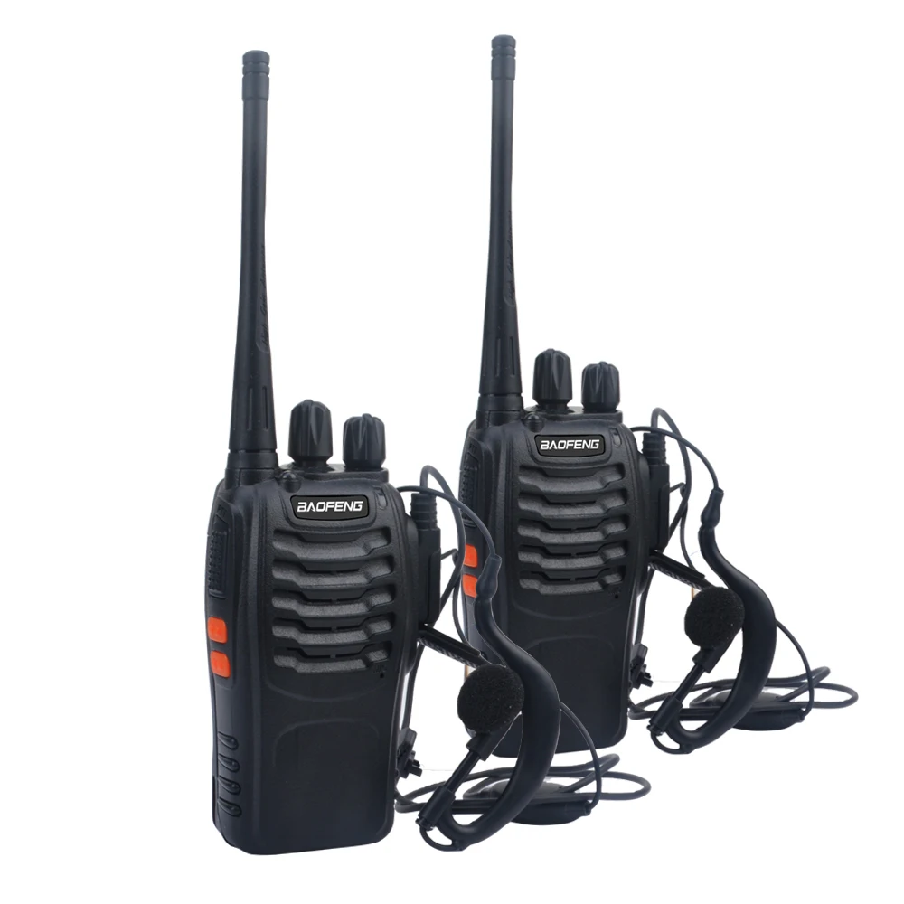 For Free shipping 2pcs/lot baofeng walkie takie BF-888S UHF 400-470MHz ham amateur radio baofeng 888s VOX radio with Earpiece